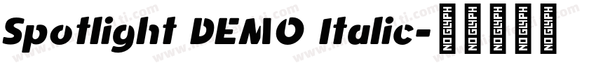Spotlight DEMO Italic字体转换